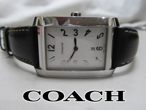 本物1円　コーチ　0242　スクエア　 時計