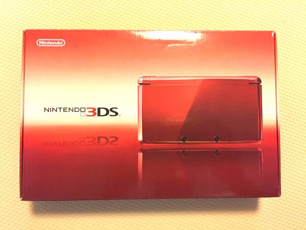 3DS フレアレッド ほぼ未使用 ☆ケース・フィルム付☆ ニンテンドー3DS