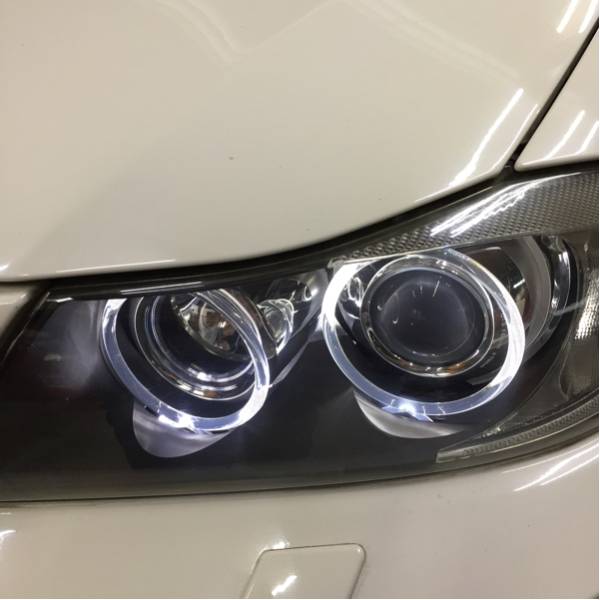 ☆美品 ☆E90 E91 3シリーズ 335i ヘッドライト 左右 LEDリング