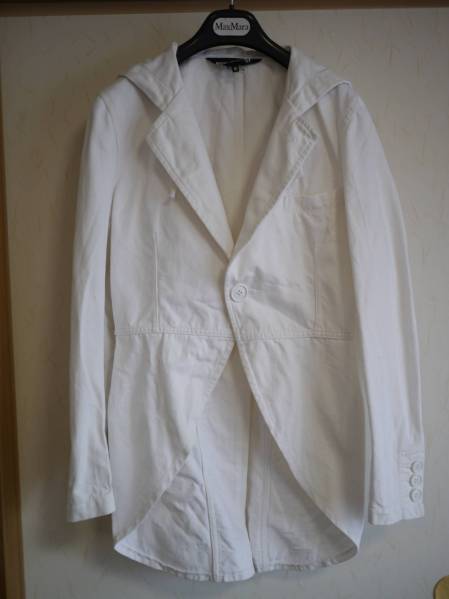 BLACK　コムデギャルソン　フード　燕尾　ジャケット　S