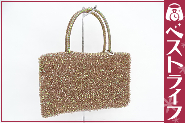 1円 本物 アンテプリマ ワイヤー ミニ ハンドバッグ 玉虫色系