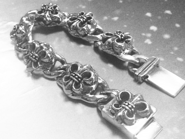 Chrome Hearts CHROME HEARTS BS クロムハーツ FLEUR LINK - BRACELET 