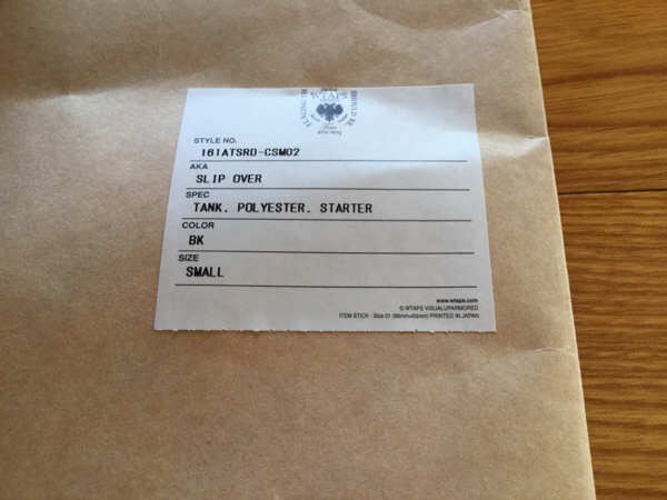 WTAPS 16SS SLIPOVER S BLACK STARTER ダブルタップス TET