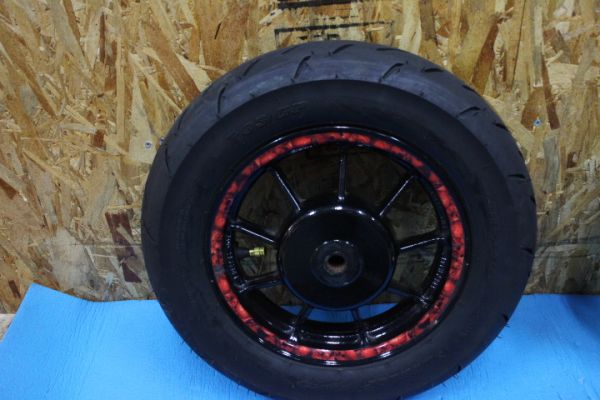 アドレス V125 リア ホイル タイヤ 社外 キャスト 黒 タイヤ付