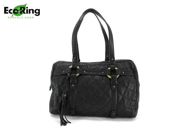 1円 バリー ファスナー ボストンバッグ ブラック CQ811