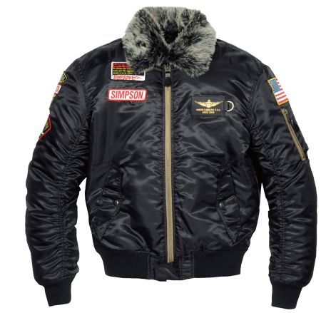 SIMPSON 16-17AW SJ-6137B MA-1 Type Jacket Black M 【公式通販】
