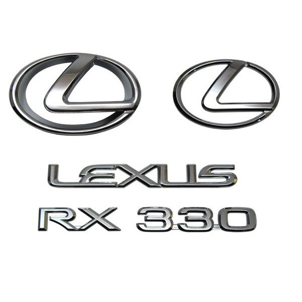 レクサス RX330 ハリアー 30系 クロームエンブレム 前後4点set