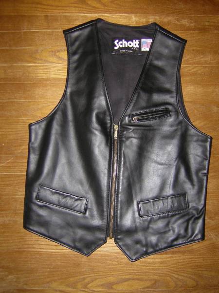 Schott レザーベスト 新品未着用 #404 Mサイズ バイカー インポート