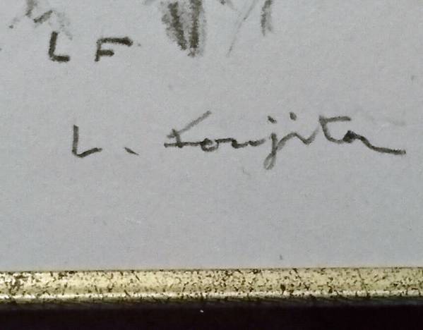 ■藤田嗣治「パリの少女」オリジナルリトグラフ　自筆サイン入