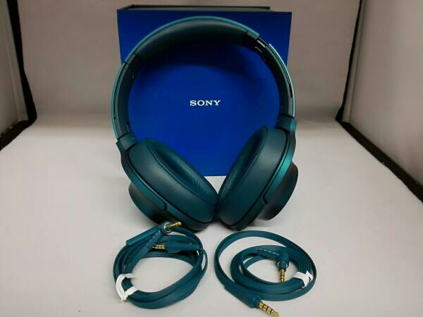 美品ソニーヘッドホン h.ear on MDR-100A L (ビリジアンブルー) SONY