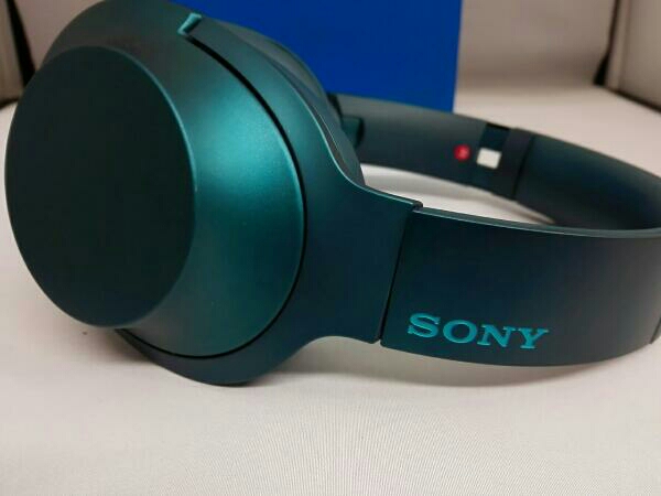 美品ソニーヘッドホン h.ear on MDR-100A L (ビリジアンブルー) SONY