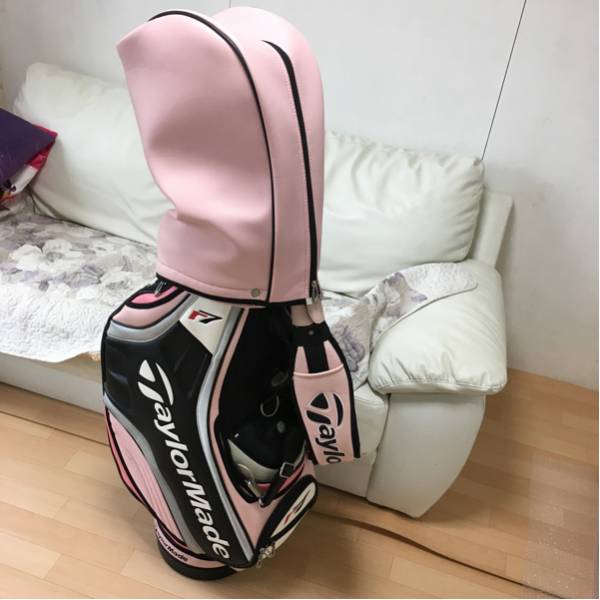 TaylorMade キャディバッグ ホワイト ピンク Taylor Made テーラーメイド ゴルフバッグ キャディバッグ TaylorMade