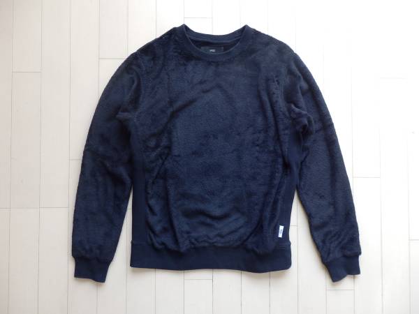 《VAPORIZEベイパライズ》フリースクルーネック【黒・M-size】