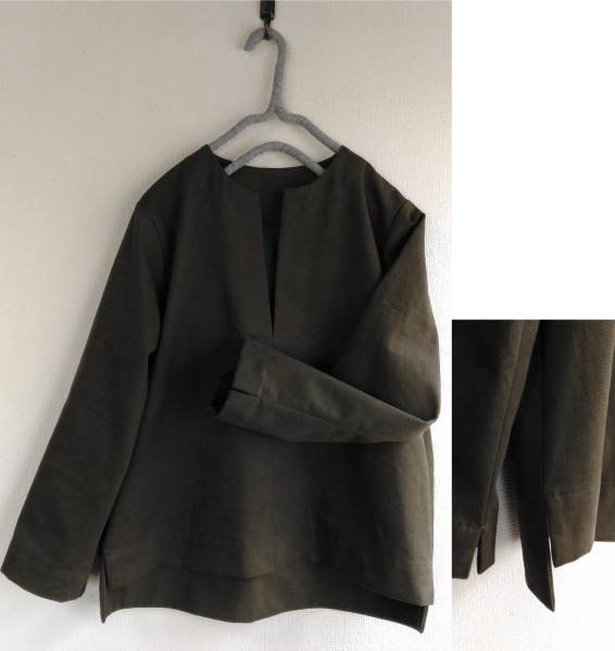 ハンドメイド スリットネックのプルオーバー ジャーナル Ｍ～Ｌ