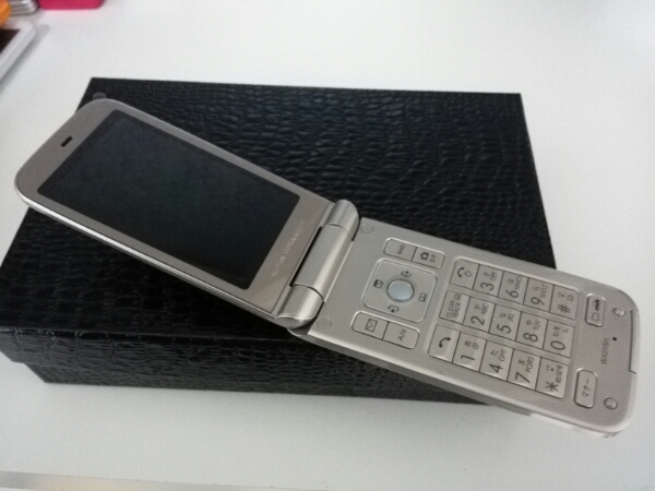 【希少新品】ウィルコムWX01SHゴールド②