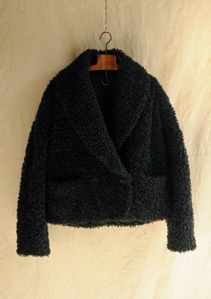 フランスヴィンテージアストラカンフェイクファーコート 30s40s