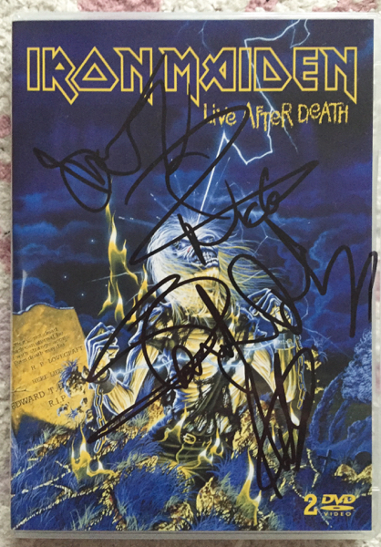 アイアン・メイデン/IRON MAIDEN 直筆サイン入りDVD 記念品、思い出