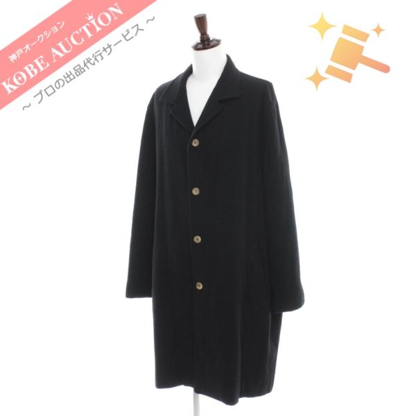 □ コムデギャルソン オムプリュス ロングコート M 黒 毛 中古