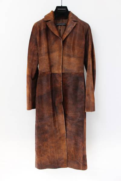 グエリエロ GUERRIERO 　ムラ染めハラコロングコート