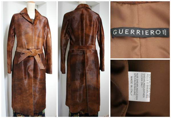 グエリエロ GUERRIERO 　ムラ染めハラコロングコート