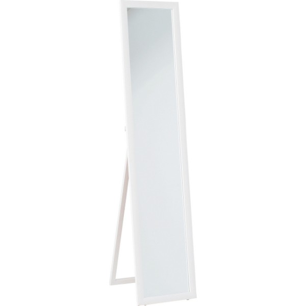 【送料無料】鏡面フレーム*スタンドミラー*姿見*立掛鏡*白*82592