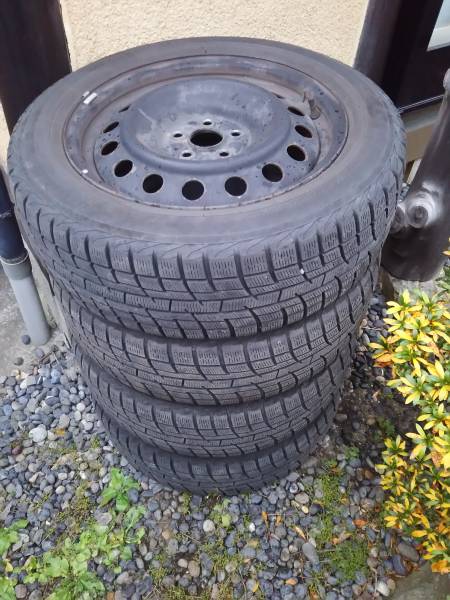 送料無195/60R16 12年製 IG30スタッドレス4本トヨタ純正カバー付