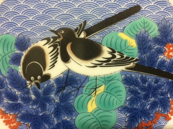☆鍋島色絵鶺鴒図皿☆中村公法(公法窯) 色鍋島 - | 岩牡丹