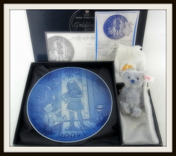 ロイヤルコペンハーゲン シュタイフ イヤープレート テディベア ROYAL