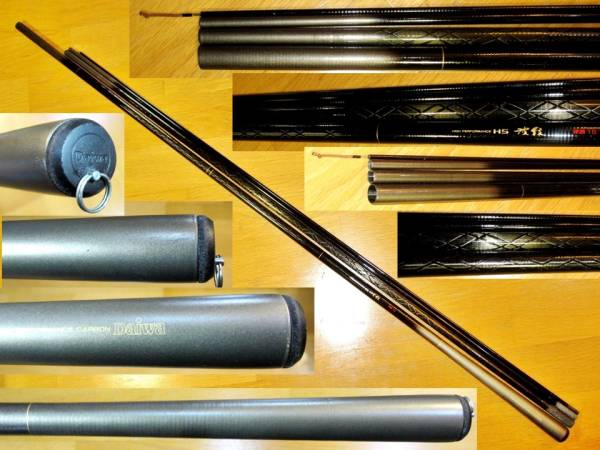 【ト長】 Daiwa ダイワ ヘラ竿 波紋 硬調 15 15尺 ヘラブナ へら竿 釣竿 竿袋付き IA000IOC51