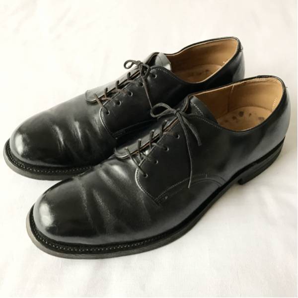 70s USN サービスシューズ レザーソール 9 ビンテージ NAVY 27cm