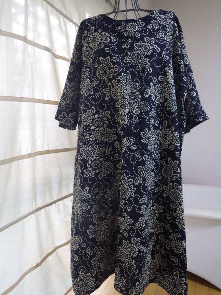 ハンドメイド　和柄　藍 粋　ゆったりOP　おしゃれもゆる