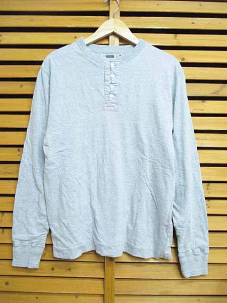 グッドイナフ ヘンリーネック長袖リバーシブルTシャツ ロンT●