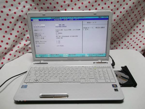 ★ジャンク/T351 34C/Core i3-2310M/2GB/15.6LED/BIOS★