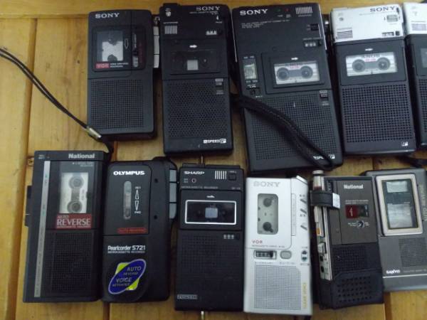 マイクロカセットレコーダー色々多数12台/SONYナショナルSANYO等