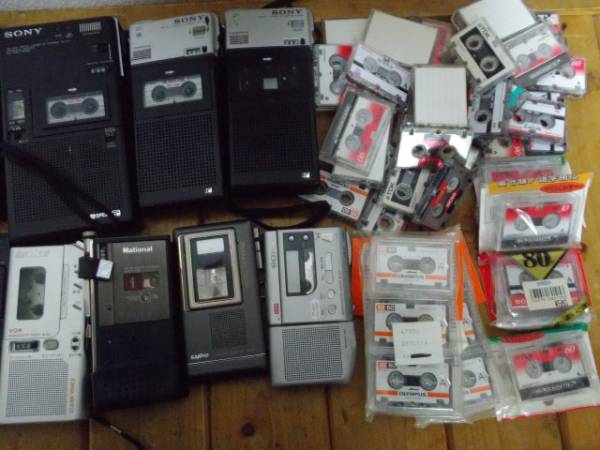 マイクロカセットレコーダー色々多数12台/SONYナショナルSANYO等