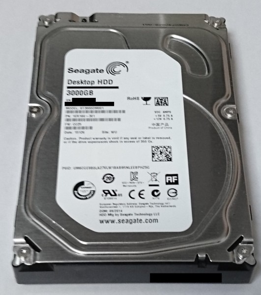 Seagate ST3000DM001 3TB 内臓HDD