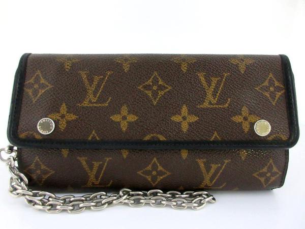【美品】LOUIS VUITTON モノグラム 長財布 コーナー金具 廃盤品 1円LV○モノグラムマカサー 三つ折り長財布 ロン 廃番 (33561 LOUIS