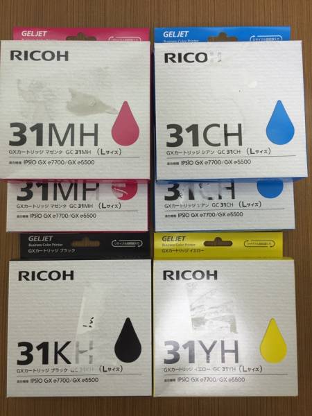 RICOH GC31(Lサイズ）純正　7個セット PC周辺機器 【7個セット】RICOH 純正インク GC31 新品未使用