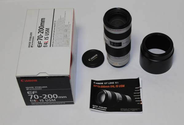 【中古】canon キヤノン EF 70-200mm F4L IS USM 箱あり