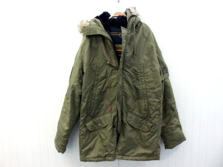 中古品 Abercrombie&Fitch ミリタリーコート カーキ M