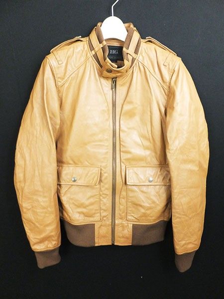 HYSTERIC GLAMOUR ピッグレザー ブルゾン ベージュ S R50849