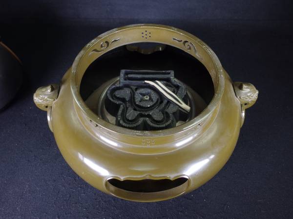 《玉》 野々田商店　風炉型電熱器　鬼面風炉釜　コード無　①