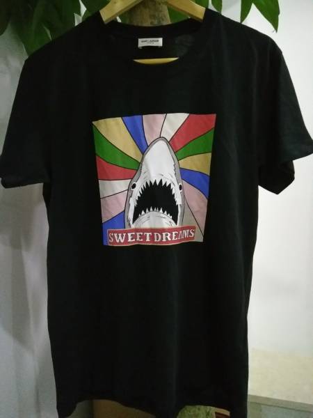 SAINT LAURENT PARIS Sweet Dreamsプリント半袖Tシャツ