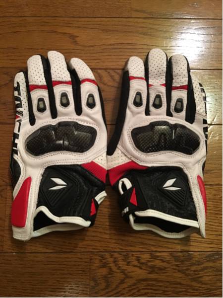 新品 RSタイチ RST410 アームド レザー メッシュ グローブ 白(L)