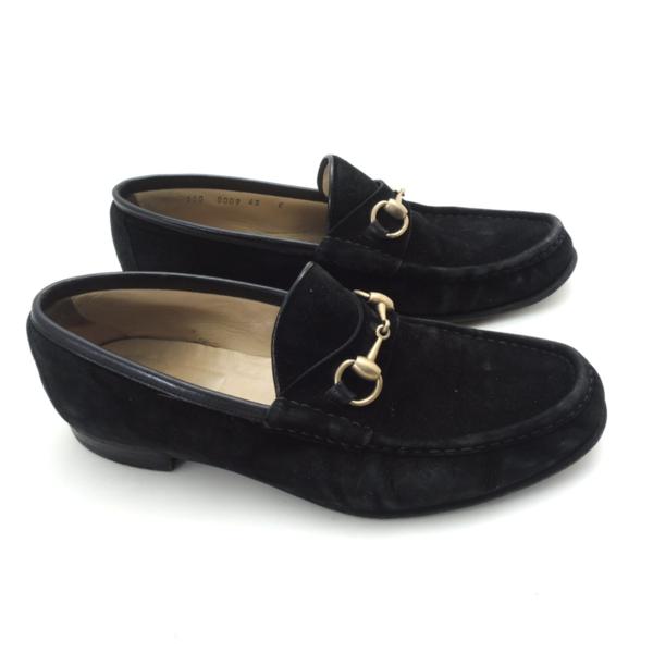 グッチ ローファー #43 シューズ スエード メンズ