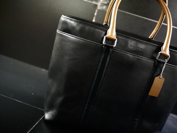 ☆新品 COACH コーチ ビジネス トート ペブルレザー 黒 /3721c こ