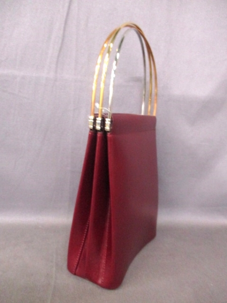 カルティエ ハンドバッグ トリニティ ボルドー レザー Cartier
