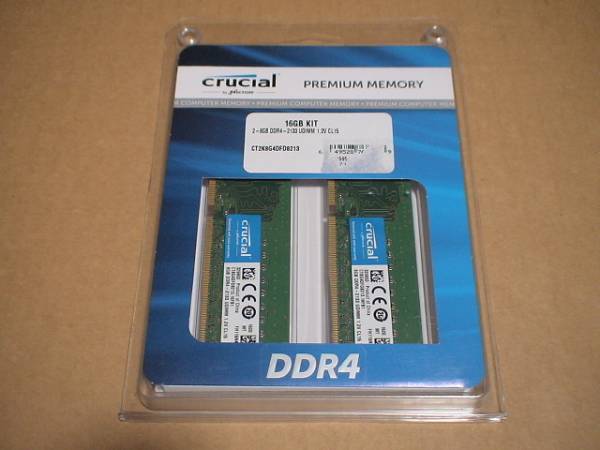 crucial製 DDR4 SDRAM CT2K8G4DFD8213 8GBx2 中古完動品