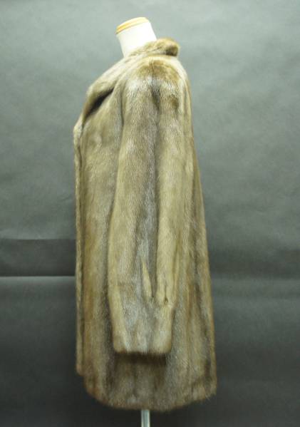 七福】04437 女性 ブラウンミンク ハーフコート F 美品MINK FUR⁄ミンク
