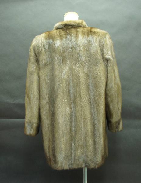 七福】04437 女性 ブラウンミンク ハーフコート F 美品MINK FUR⁄ミンク